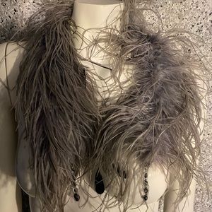 Ostrich feather scarf